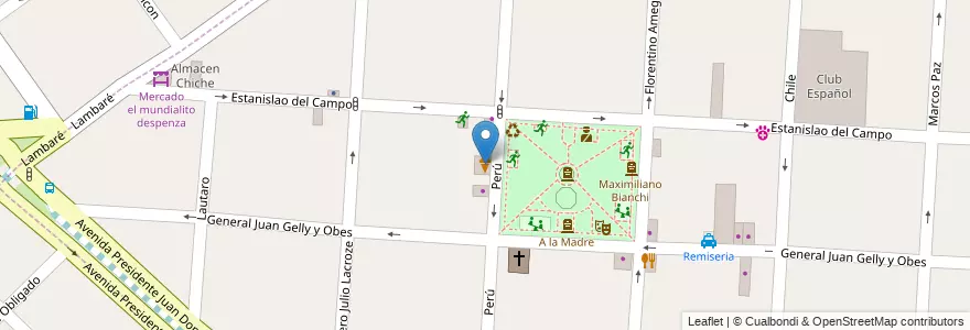 Mapa de ubicacion de Heladeria Plaza en Argentina, Buenos Aires, Partido De Morón.