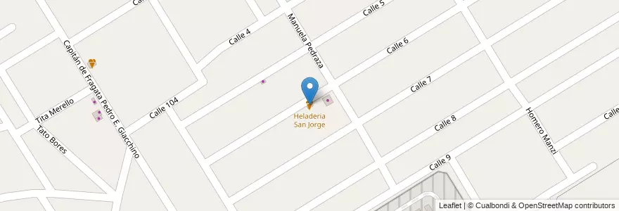 Mapa de ubicacion de Heladeria San Jorge en Arjantin, Buenos Aires, Partido De Lomas De Zamora, Ingeniero Budge.