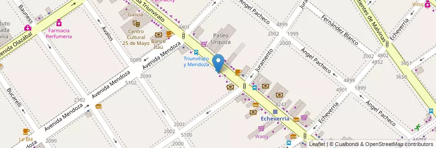 Mapa de ubicacion de Heladería Stop, Villa Urquiza en الأرجنتين, Ciudad Autónoma De Buenos Aires, Comuna 12, Buenos Aires.