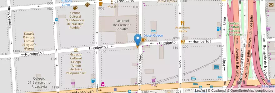 Mapa de ubicacion de Heladeria Tarchento, Constitucion en الأرجنتين, Ciudad Autónoma De Buenos Aires, Comuna 1, Buenos Aires.