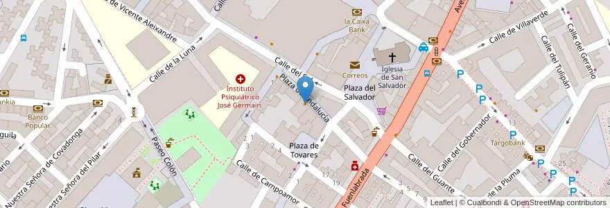 Mapa de ubicacion de Heladerías Verdi en Испания, Мадрид, Мадрид, Área Metropolitana De Madrid Y Corredor Del Henares, Leganés.