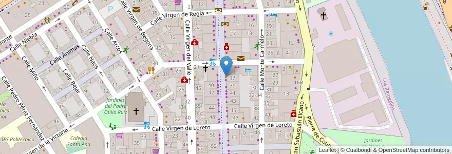 Mapa de ubicacion de helados & cafe Mascarpone en Spain, Andalusia, Sevilla, Seville.