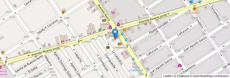 Mapa de ubicacion de Helados & Cafe, Villa Santa Rita en Argentina, Ciudad Autónoma De Buenos Aires, Buenos Aires, Comuna 11.