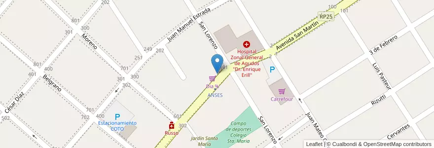 Mapa de ubicacion de Helados Grido en Arjantin, Buenos Aires, Partido De Escobar, Belén De Escobar.