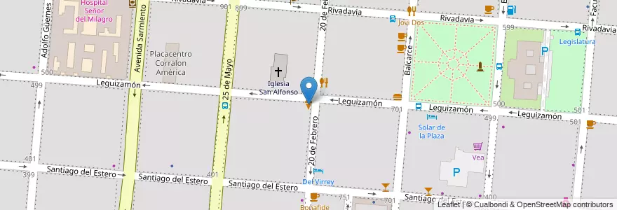 Mapa de ubicacion de Helados Lomoro en الأرجنتين, Salta, Capital, Municipio De Salta, Salta.