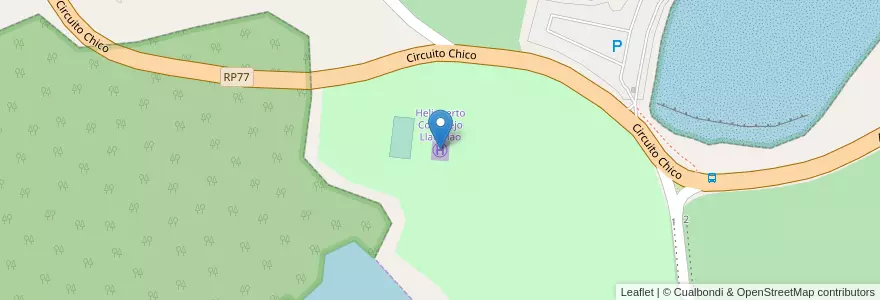 Mapa de ubicacion de Helipuerto Complejo Llao Llao en الأرجنتين, تشيلي, ريو نيغرو, Departamento Bariloche, Municipio De San Carlos De Bariloche, Villa Llao Llao.