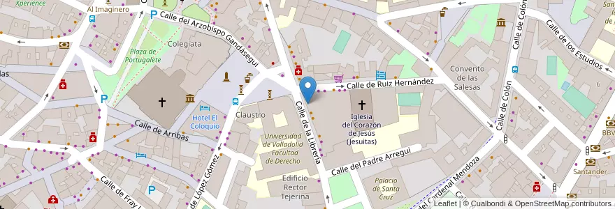 Mapa de ubicacion de Hellen Doron en Sepanyol, Castilla Y León, Valladolid, Valladolid.