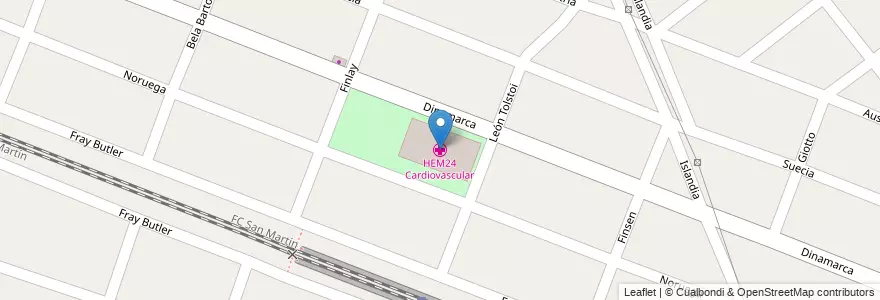 Mapa de ubicacion de HEM24 Cardiovascular en Argentinië, Buenos Aires, Partido De José C. Paz.