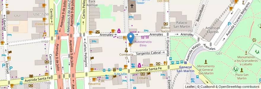 Mapa de ubicacion de Hendriks, Retiro en Argentinien, Ciudad Autónoma De Buenos Aires, Comuna 1, Buenos Aires.