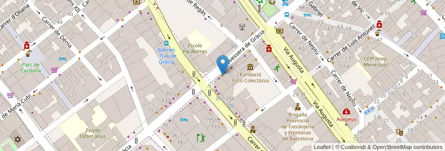 Mapa de ubicacion de Hendrix en スペイン, カタルーニャ州, Barcelona, バルサルネス, Barcelona.