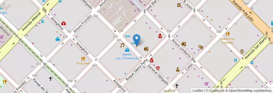 Mapa de ubicacion de Hendrix en 阿根廷, Chaco, Departamento San Fernando, Resistencia, Resistencia.