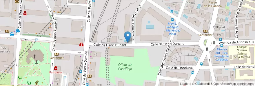 Mapa de ubicacion de HENRI DUNANT, CALLE, DE,17 en Spanien, Autonome Gemeinschaft Madrid, Autonome Gemeinschaft Madrid, Área Metropolitana De Madrid Y Corredor Del Henares, Madrid.