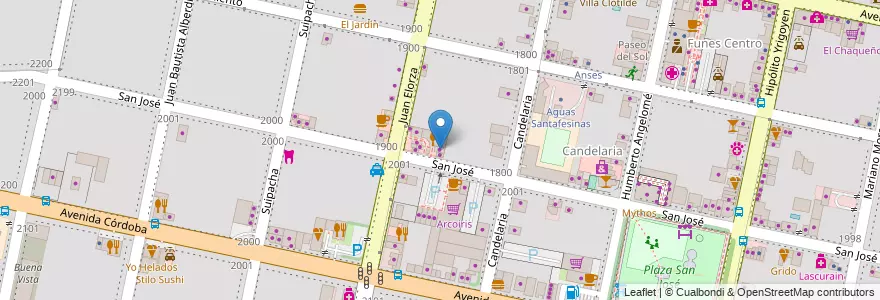 Mapa de ubicacion de Henry Fischer en アルゼンチン, サンタフェ州, Departamento Rosario, Municipio De Funes, Funes.