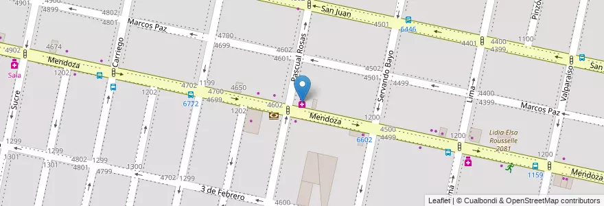 Mapa de ubicacion de Herbas en アルゼンチン, サンタフェ州, Departamento Rosario, Municipio De Rosario, ロサリオ.