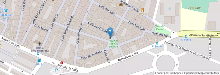 Mapa de ubicacion de Hermanas de la Cruz en Spain, Andalusia, Huelva, Comarca Metropolitana De Huelva, Huelva.
