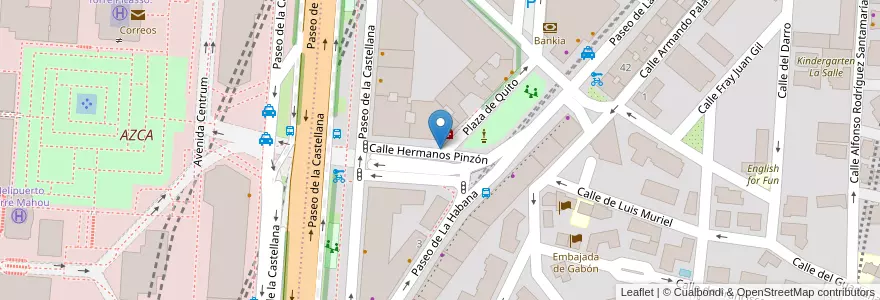 Mapa de ubicacion de HERMANOS PINZON, CALLE, DE LOS,3 en اسپانیا, بخش خودمختار مادرید, بخش خودمختار مادرید, Área Metropolitana De Madrid Y Corredor Del Henares, مادرید.