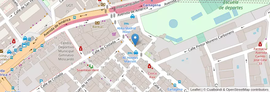 Mapa de ubicacion de Hermanos Saez en إسبانيا, منطقة مدريد, منطقة مدريد, Área Metropolitana De Madrid Y Corredor Del Henares, مدريد.