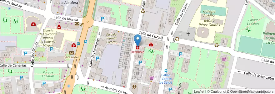 Mapa de ubicacion de Herminia en Испания, Мадрид, Мадрид, Área Metropolitana De Madrid Y Corredor Del Henares, Fuenlabrada.
