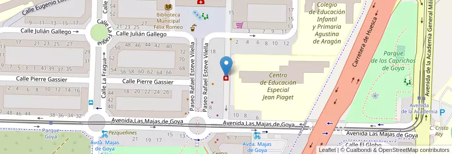 Mapa de ubicacion de Hernández Aguado, María Ángeles en Spagna, Aragón, Saragozza, Zaragoza, Saragozza.