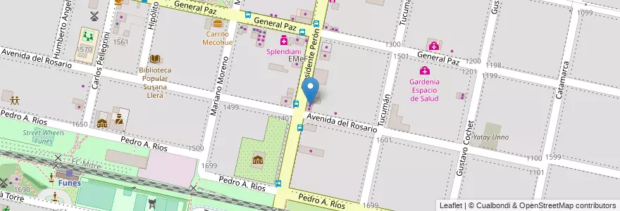 Mapa de ubicacion de Herra-car en Аргентина, Санта-Фе, Departamento Rosario, Municipio De Funes, Funes.