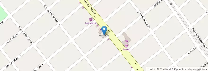Mapa de ubicacion de Herrería en Arjantin, Buenos Aires, Partido De José C. Paz.