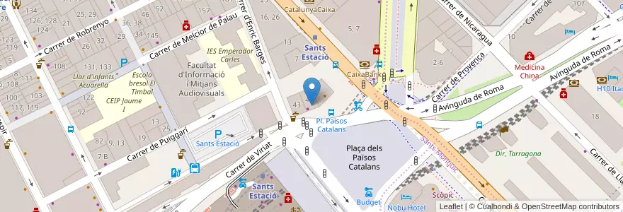 Mapa de ubicacion de Hertz en Spagna, Catalunya, Barcelona, Barcelonès, Barcelona.
