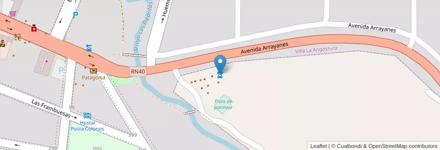 Mapa de ubicacion de Hertz en الأرجنتين, تشيلي, نيوكوين, Departamento Los Lagos, Villa La Angostura, Villa La Angostura.