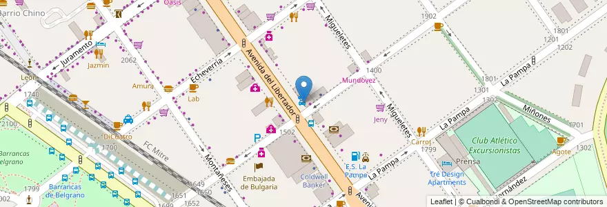 Mapa de ubicacion de Hertz, Belgrano en الأرجنتين, Ciudad Autónoma De Buenos Aires, Buenos Aires, Comuna 13.