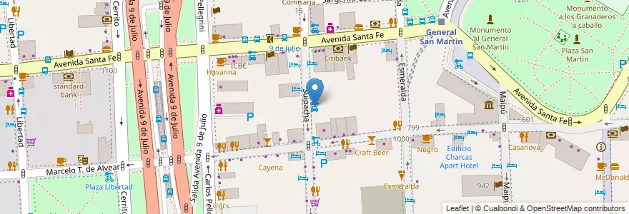 Mapa de ubicacion de Hertz, Retiro en Arjantin, Ciudad Autónoma De Buenos Aires, Comuna 1, Buenos Aires.