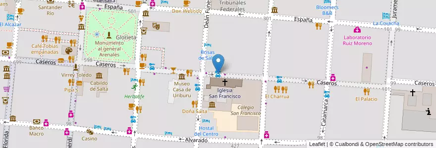 Mapa de ubicacion de Hertz/Thrifti en 阿根廷, Salta, Capital, Municipio De Salta, Salta.