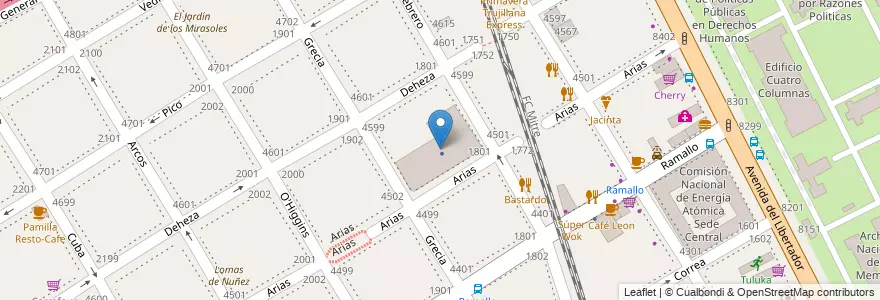 Mapa de ubicacion de Hewlett Packard Enterprise, Nuñez en アルゼンチン, Ciudad Autónoma De Buenos Aires, ブエノスアイレス, Comuna 13.