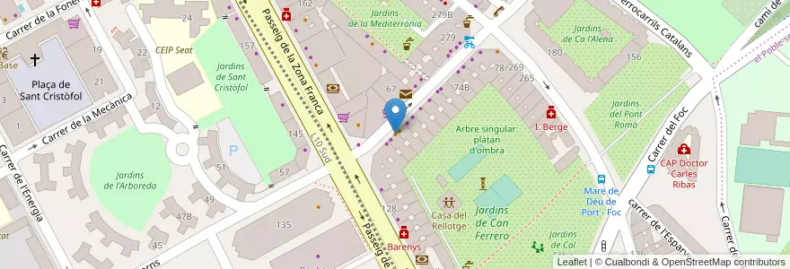 Mapa de ubicacion de Hi Fi en إسبانيا, كتالونيا, برشلونة, بارسلونس, Barcelona.