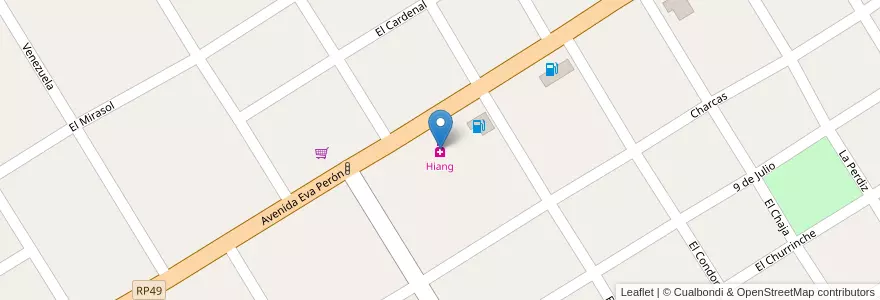 Mapa de ubicacion de Hiang en Arjantin, Buenos Aires, Partido De Lomas De Zamora, San José.