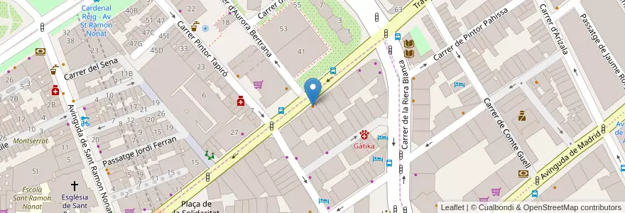 Mapa de ubicacion de Híbrid Cafè Restaurant en İspanya, Catalunya, Barcelona, Barcelonès, Barcelona, L'Hospitalet De Llobregat.