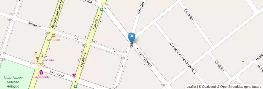 Mapa de ubicacion de Hidaldo Detail en Arjantin, Buenos Aires, Partido De Moreno, Moreno.