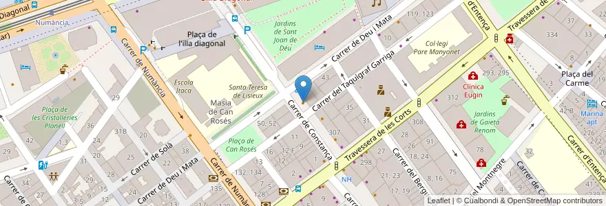 Mapa de ubicacion de Hidden Cafe Barcelona en Spagna, Catalunya, Barcelona, Barcelonès, Barcelona.