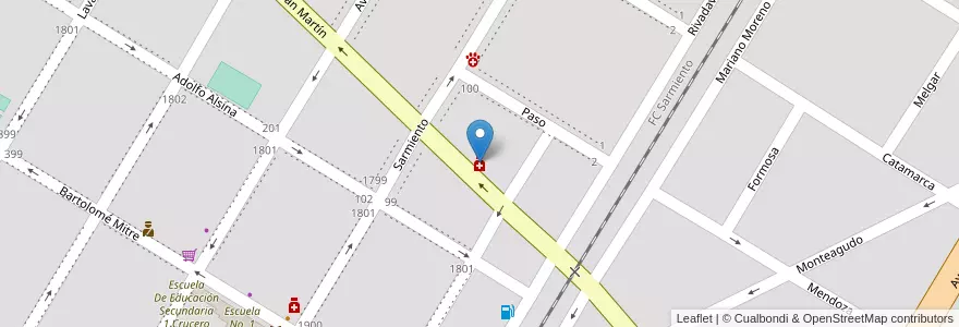 Mapa de ubicacion de Higa en Argentinië, Buenos Aires, Partido De Marcos Paz, Marcos Paz.