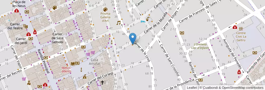 Mapa de ubicacion de Hight Times en 西班牙, Catalunya, Barcelona, Garraf, Vilanova I La Geltrú.