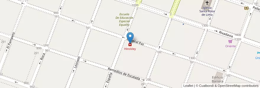 Mapa de ubicacion de Hinckley en Arjantin, Buenos Aires, Partido De Bragado, Bragado.
