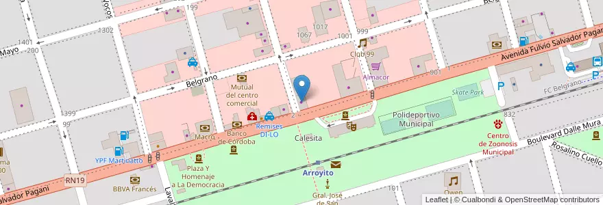 Mapa de ubicacion de Hiper Express en الأرجنتين, Córdoba, Departamento San Justo, Municipio Arroyito, Pedanía Arroyito, Arroyito.