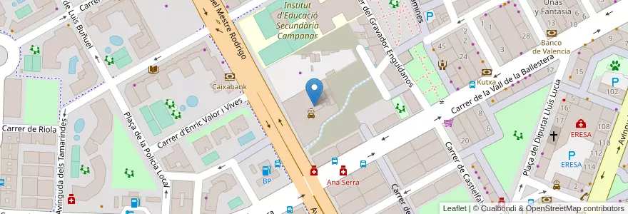 Mapa de ubicacion de Hipercar Campanar S.L. en スペイン, バレンシア州, València / Valencia, Comarca De València, València.