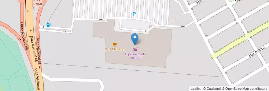 Mapa de ubicacion de Hipermercado Libertad en Argentinien, Salta, Capital, Municipio De Salta, Salta.