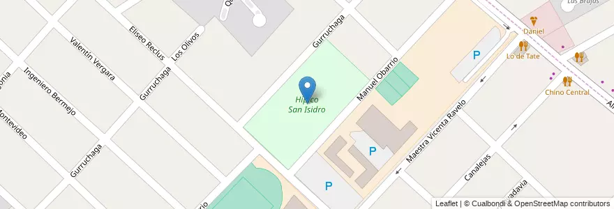 Mapa de ubicacion de Hípico San Isidro en 아르헨티나, 부에노스아이레스주, Partido De San Isidro, Boulogne Sur Mer.