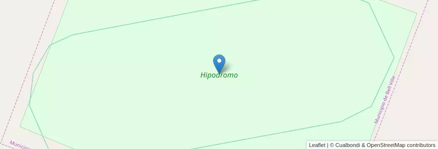 Mapa de ubicacion de Hipodromo en Argentina, Córdoba, Departamento Unión, Pedanía Bell Ville, Municipio De Bell Ville.