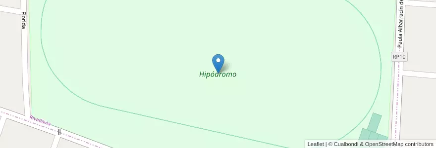 Mapa de ubicacion de Hipódromo en アルゼンチン, サンフアン州, チリ, Rivadavia, Rawson.