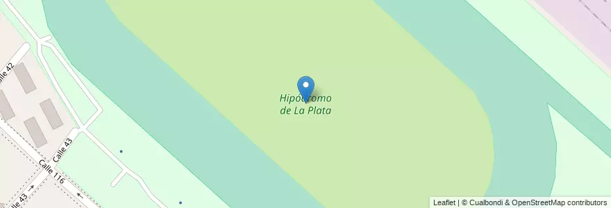 Mapa de ubicacion de Hipódromo de La Plata, Casco Urbano en 아르헨티나, 부에노스아이레스주, Partido De La Plata, La Plata.