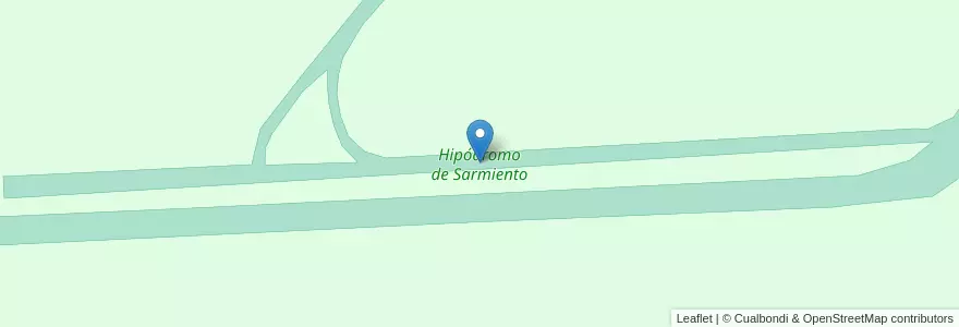 Mapa de ubicacion de Hipódromo de Sarmiento en Argentinien, Chile, Chubut, Departamento Sarmiento, Sarmiento.