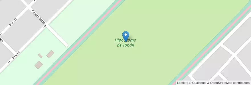 Mapa de ubicacion de Hipódromo de Tandil en Arjantin, Buenos Aires, Partido De Tandil, Tandil.