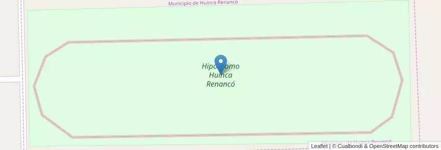 Mapa de ubicacion de Hipodromo Huinca Renancó en الأرجنتين, Córdoba, Departamento General Roca, Pedanía Jagüeles, Municipio De Huinca Renancó.