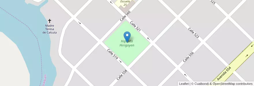 Mapa de ubicacion de Hipolito Hirigoyen en الأرجنتين, بوينس آيرس, Partido De Necochea, Quequén, Necochea.